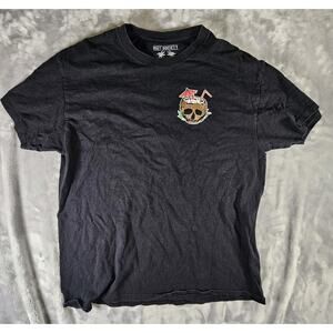 Riot Society Skull Coconut Graphic T Shirt Mens L Black Tropical Surf Tee